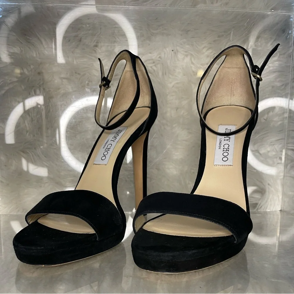 Jimmy choo black Alva trappy heel - Picture 1 of 11